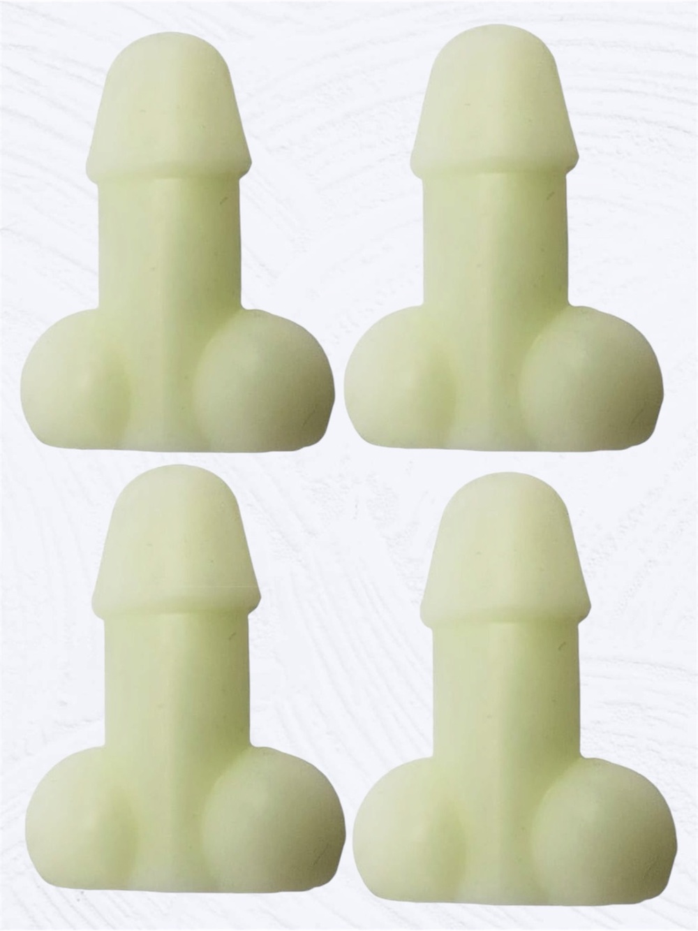Tire Valve Stem Dick Caps- Glow In The Dark White - Picture 1 of 10